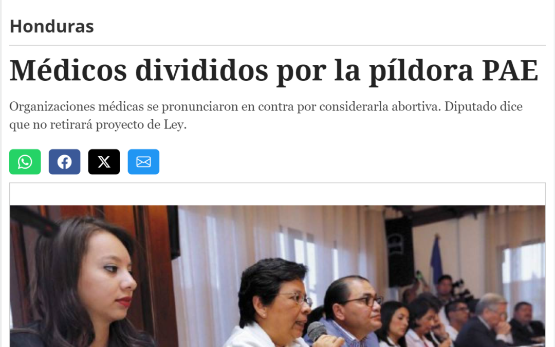 Médicos divididos por la píldora PAE